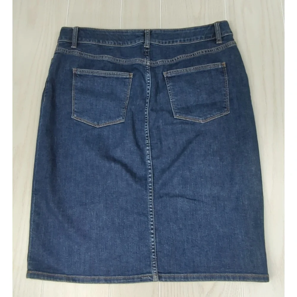 Talbot's 10 Women's blue jean skirt 22" - Picture 4 of 8